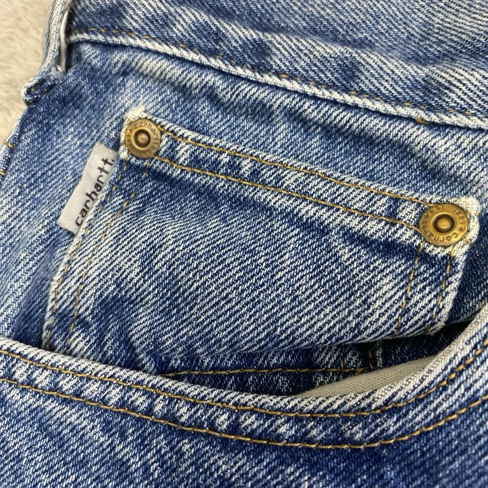 Carhartt Jeans Men 49x30 Blue Denim Big&Tall Straight Workwear Grunge VTG No Tag